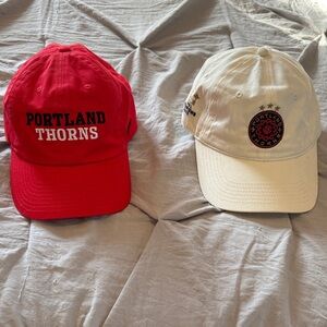 Portland Thorns Red and White Caps